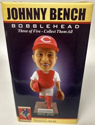 Johnny Bench Bobblehead 2011 Letter N Cincinnati Reds Hall of Fame Dinsmore - Image 1 of 4