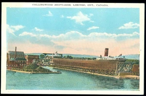 COLLINGWOOD, ONT SHIPYARDS POSTCARD - Picture 1 of 1