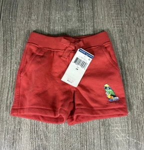 Polo Ralph Lauren Toddler Shorts Bear Surfer Red NWT SZ 3M - Free Shipping! - Picture 1 of 16