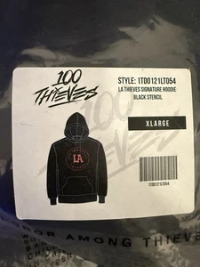 100 Thieves/LA Thieves Signature Hoodie Black Stencil Gr. XL Brandneu - Bild 1 von 2