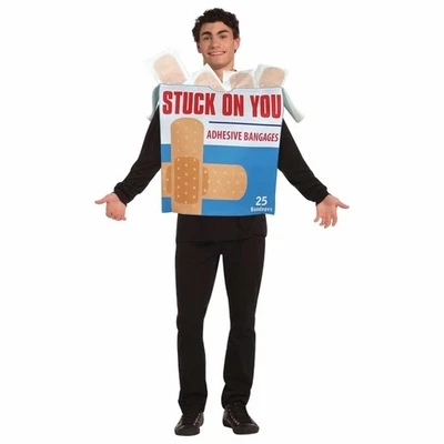 Fantasia masculina feminina unissex engraçada de gesso ataduras Stuck On You - Imagem 1 de 2