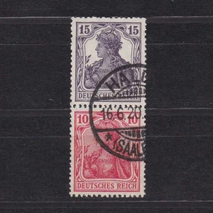 GERMANY 1919, Mi# S9, CV €35, Definitive combination from booklet, Used - Picture 1 of 2
