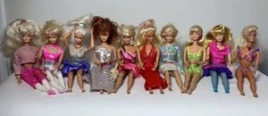 Grupo de 10 muñecas Barbie Mattel 1976 articuladas y marcadas Indonesia/China - Imagen 1 de 18