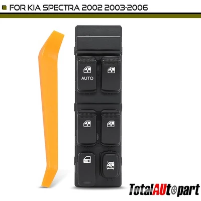 Interruptor de ventana eléctrica para Kia Spectra 2002 2003 2004 2005 2006 lado del conductor delantero Foto 1 de 4