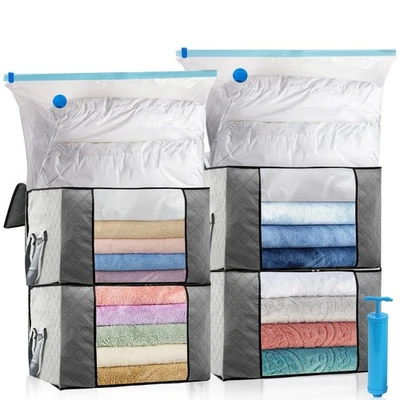 Kit de Rangement Housse de Rangement Sous Vide Grande Capacité XXL 4 Sacs Sou... - Photo 1/4