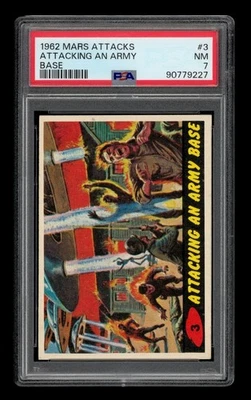 Mars Attacks Set-Break 1962 #3 Attacking An Army Base PSA 7 casi nuevo Foto 1 de 3