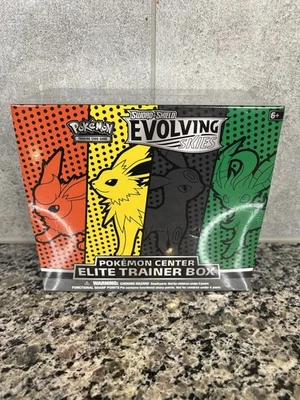 Sellado de fábrica Pokemon Espada Escudo Cielos en evolución ETB Pokemon Center S G1N Foto 1 de 4