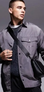 Armani Exchange Jacket/Overshirt In Eiffel Tower Grey Size XL - Picture 1 of 4
