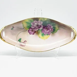 Gorgeous Noritake Morimura Hand Painted Porcelain Oval Celery/Bread Dish - Picture 1 of 11