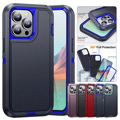 Shockproof Case Bumper Cover Hybrid TPU Cover For iPhone 14 13 12 11 Pro Max XS - Image 1 of 4