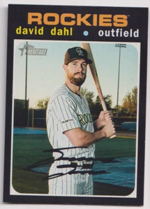 2020 Topps Heritage #478 David Dahl Colorado Rockies - Foto 1 di 2