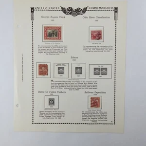 Vintage US Gedenkmarke Minkus Pg 76 Rogers Clark OH 1929 Edison - Bild 1 von 5