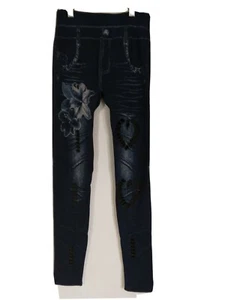 Youth legging Stretch Size 22 to 24" x 29" ins.Girls distressed blue. /lot#32 - Picture 1 of 4