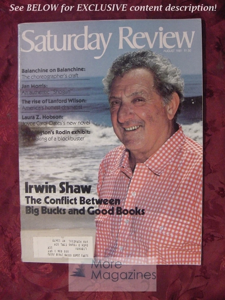 Saturday Review August 1981 IRWIN SHAW GEORGE BALANCHINE LANFORD WILSON - Image 1 of 1