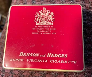 Vintage Benson and Hedges Super Virginia Cigarette Tin Box - Empty-Exc Condition - Picture 1 of 3