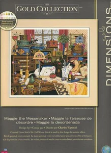 MAGGIE THE MESSMAKER Counted Cross Stitch Kit 35.5 x 30.4cm, 03884, Tracked Post - Bild 1 von 1