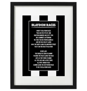 Stampa/poster arte canzone tifosi Newcastle United FC - Foto 1 di 2