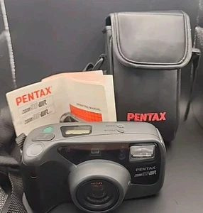 Pentax Zoom 90-WR 35mm Point and Shoot MultiAF Film Camera, Case, & Manual - Picture 1 of 6