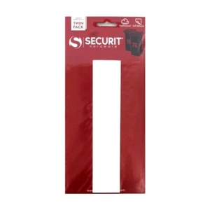 2x Securit Wheelie Bin Numbers White Self-Adhesive House Vinyl 170mm - No 1 - Picture 1 of 1