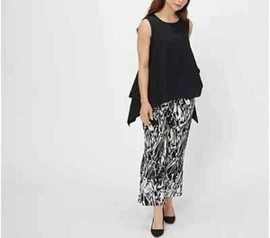 Truth + Style Damen Bedruckte Web Cropped Hose Petite XS PXS Schwarz A395938 - Bild 1 von 3