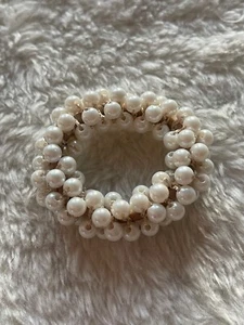 Perlenhaargummi Zopfgummi Perlen Braut Haarschmuck Brautschmuck weiß - Bild 1 von 4