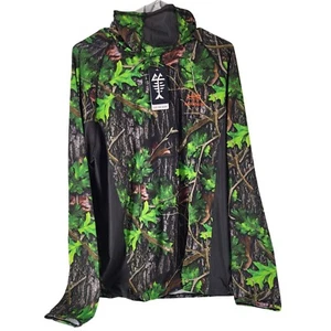 Bassdash Men’s UPF 50+ Long Sleeve Fishing Hoodie UV Neck Gaiter/Mask Size M NWT - Picture 1 of 9