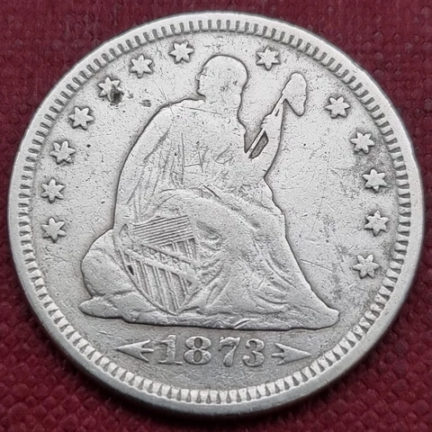 1873 Seated Liberty Quarter 25c Better Grade VF - XF Details #60269 Cover