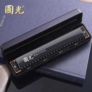 Personalized Engraved 24 Holes Tremolo Harmonica Key of C Organ Harmonica black - Picture 1 of 10