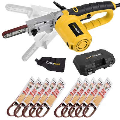 Powerplus Elektrofeile 400 Watt Bandschleifer Schleifbänder + Koffer Neu