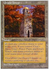 1x Urza's Tower LP, English MTG Fifth Edition