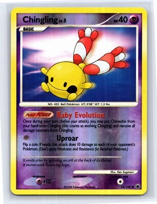 2008 Pokemon TCG - Majestic Dawn - Chingling Reverse Holo 58/100 - LP - Image 1 of 2