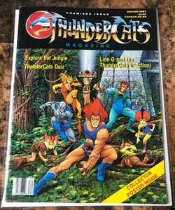 Thundercats Magazine #1 Premiere Issue Winter 1987 Poster Intact! - Picture 1 of 10