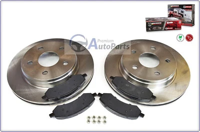 2x BREMSSCHEIBEN + BREMSKLÖTZE VORNE FÜR DODGE RAM 1500 PICKUP 2002 - 2019