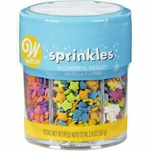 Wilton Flowerful Sprinkles Assortment Flowers, Butterflies, Stars & More 2.4 oz.