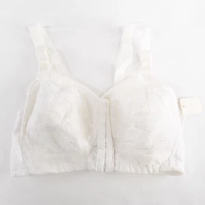Reggiseno Naturalwear By Camp Mastectomia 34C Beige Bordo in Pizzo Tasche Senza Fili Vintage - Foto 1 di 8