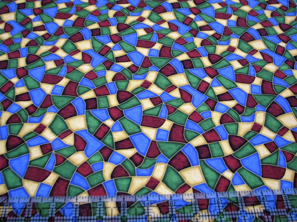 Tela de algodón digital de 3 yardas - Telas QT Menga Born is the King vitral Mu Foto 1 de 1