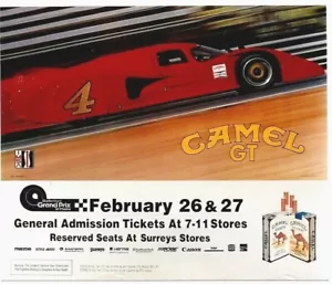 Póster original vintage GP MIAMI CARRERAS CAMEL GT 1983 - Imagen 1 de 1