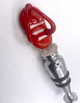 Sandalia de playa chancla de vidrio rojo tapa de botella de vino náutica costera Foto 1 de 4