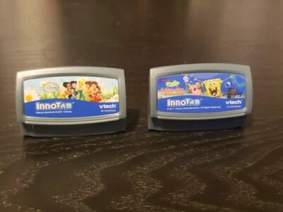 Lot Of 2 Vtech Innotab Games SpongeBob & Disney Fairies  - Image 1 of 4