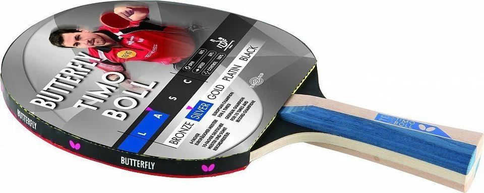 TIMO BOLL Tischtennisschläger Tischtennis Silber Freizeitschläger von Butterfly
