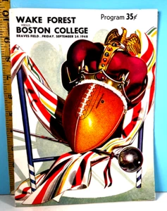 1948 BOSTON COLLEGE vs WAKE FOREST College Football Program HIGH GRADE!🔥 - Picture 1 of 1