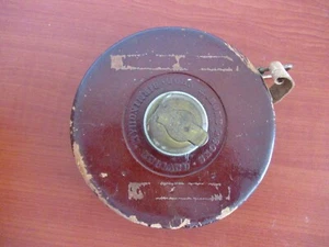 John Rabone & Sons Birmingham measuring Tape Leather And Brass 66 Ft - Picture 1 of 6