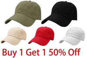 Baseball Cap Men Women Plain Solid Hat Classic Hat Adjustable Ball Dad Hat NEW - Picture 1 of 24