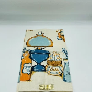 Vintage All Pure Linen Tea Towel Dish Towel Signed Gina Cottagecore 16x29 MCM - Picture 1 of 7