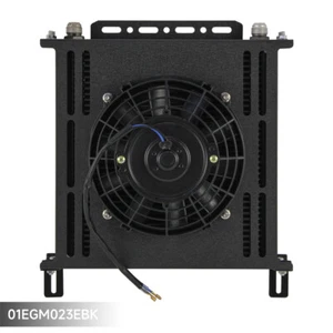Universal 40-Row 10AN 7/8"-14 Oil Cooler w/12V 7" Cooling Fan & Mounting Bracket - Picture 1 of 9