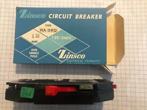 ZINSCO RA38Q DEMOLITORE MONOPOLARE 20A 120/240V NUOVO VECCHIO MAGAZZINO PRONTO PER LA SPEDIZIONE - Foto 1 di 6