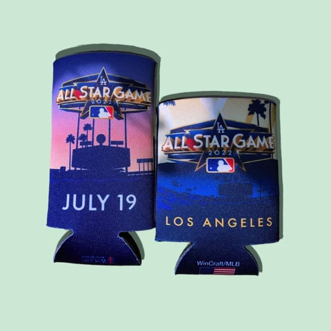 KOOZIE 2022 All Star Game Los Angeles Dodgers Lot of 2 Can Coolers Slim&Regular Cover