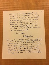 Lettera autografa di Giuseppe Prezzolini