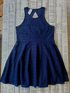 New Aeropostale Dress Womens Large Blue A-Line Short Casual Lined Polyester - Picture 1 of 14