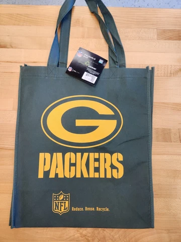 Green Bay Packer reusable bag by Forever Collectibles 3 Count Cover